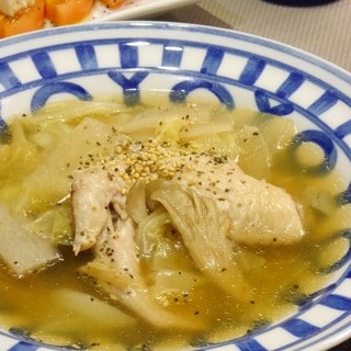 圧力鍋でとろとろ生姜でポカポカ★手羽先の中華スープ